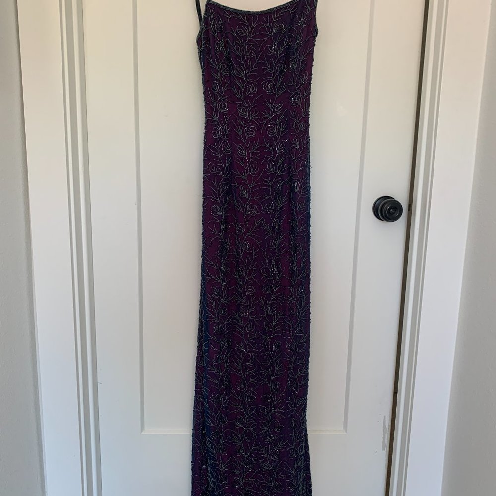 TERRY COSTA Women's Beaded Prom Dress